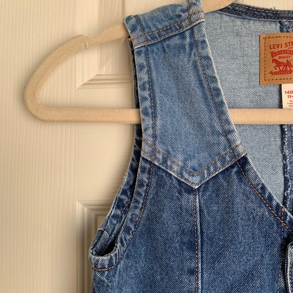 Levi's Kids Blue Denim Button Vest - Picture 2 of 6